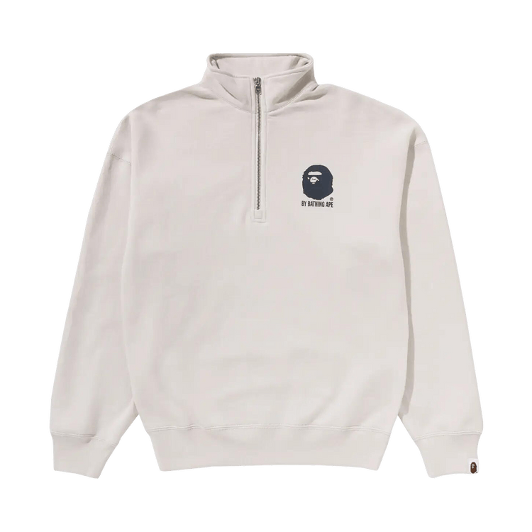 BAPE By Bathing Ape Half Zip Sweatshirt 'Ivory'