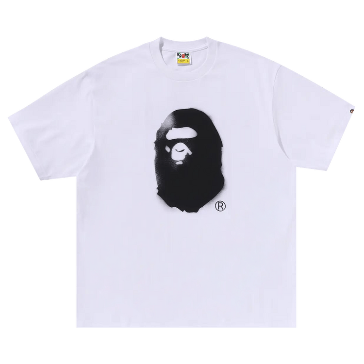 BAPE Spray Print Ape Head Relaxed Fit Tee #2 'White'