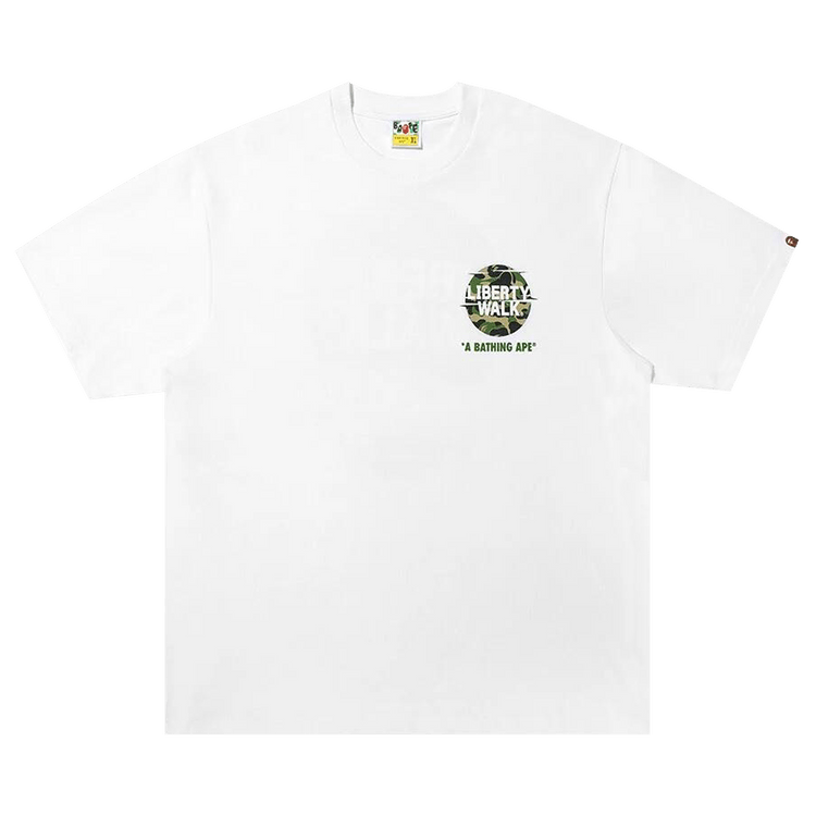 BAPE x Liberty Walk Abc Camo Logo Relaxed Fit Tee 'White'