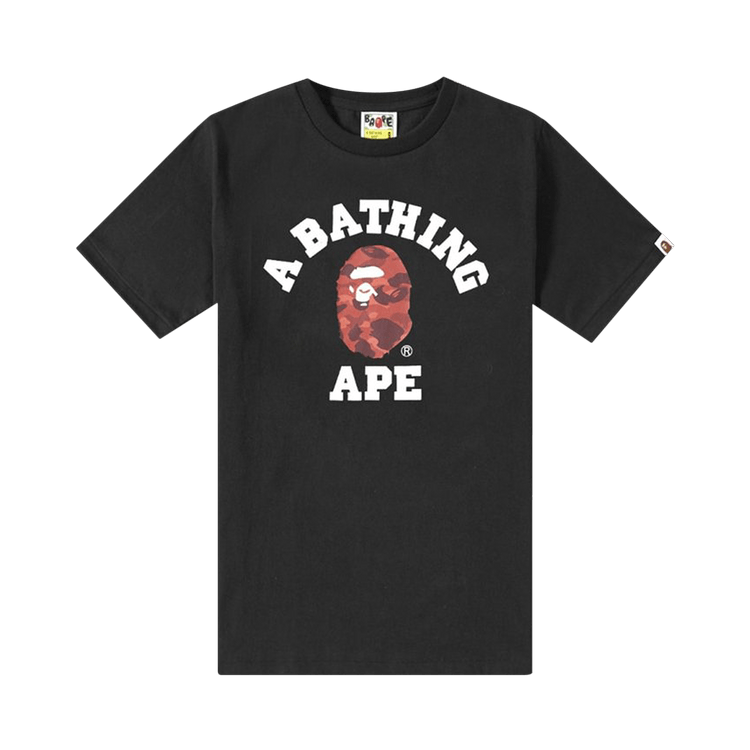BAPE Color Camo College T-Shirt 'Red / Black'