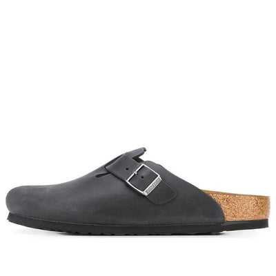 Birkenstock Boston Narrow 'Oiled Leather Black'