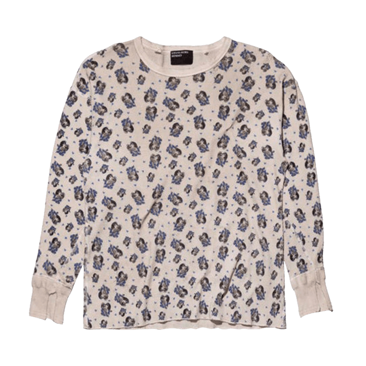 Enfants Riches Déprimés Brain's Heart Allover Thermal Long-Sleeve T-Shirt 'Dirty White'