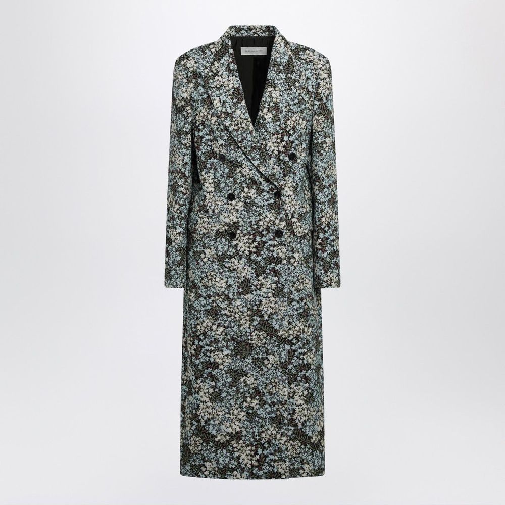 Dries Van Noten Floral Double-Breasted Coat