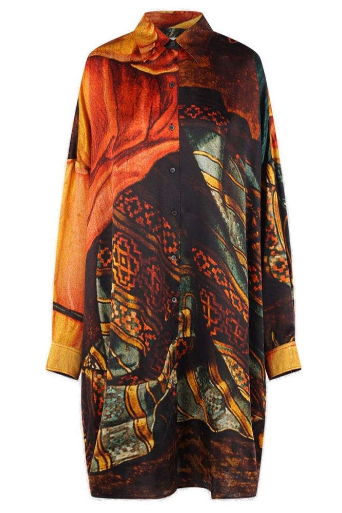 Dries Van Noten Satin Shirt Dress