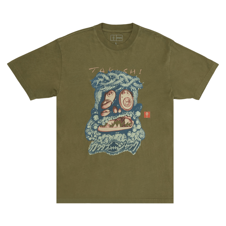 Cactus Jack by Travis Scott x Takashi Murakami Melted Utopia Dream Zodiac Tee 'Olive'