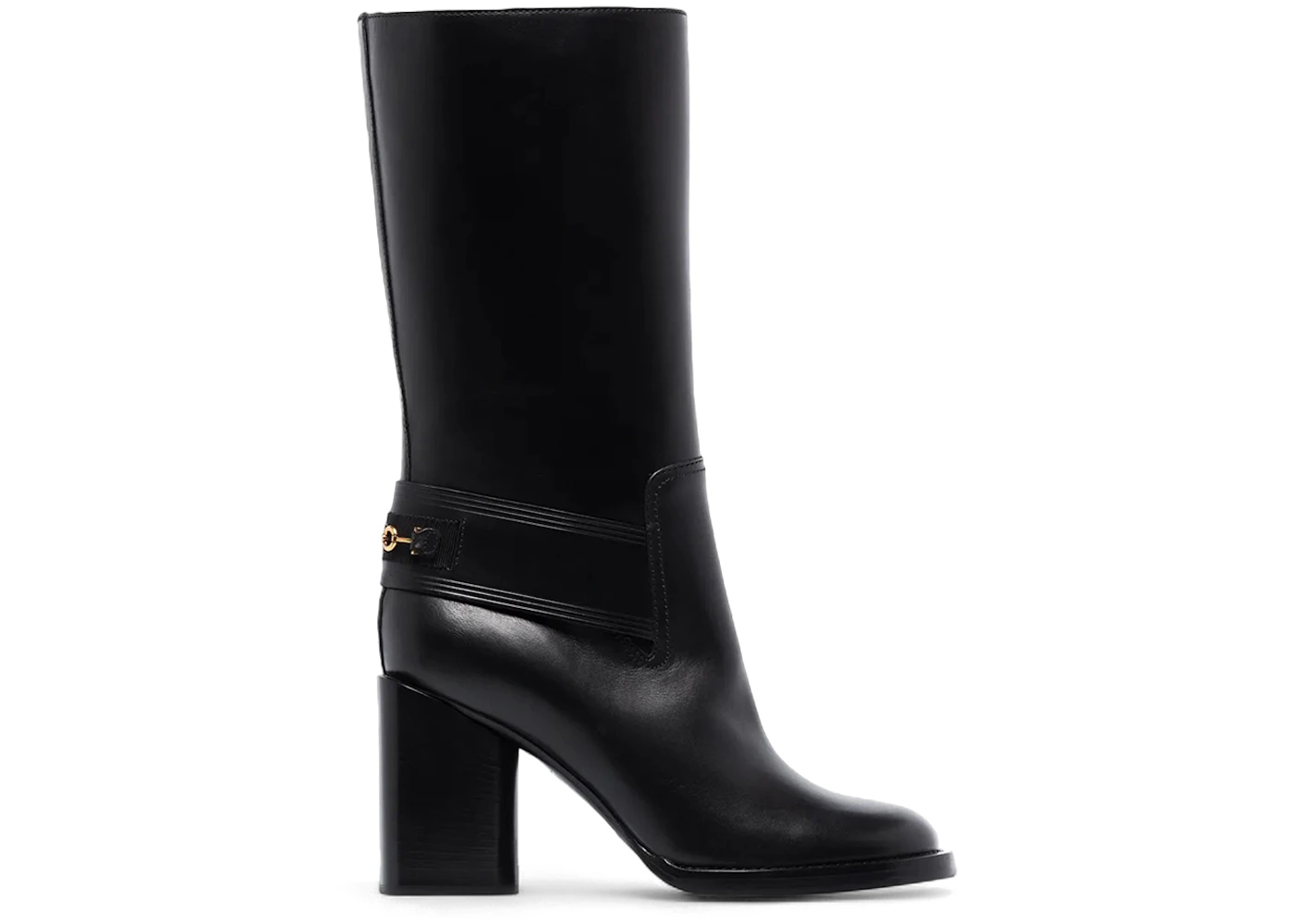 Ferragamo Gancio Horsebit 85mm Boots Black (Women's)