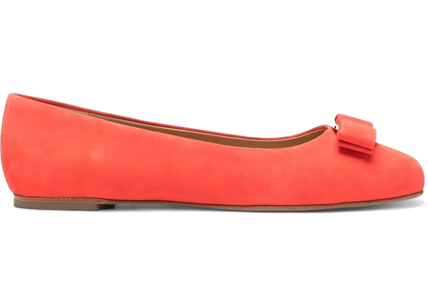 Ferragamo Logo-Plaque Ballerina Shoes Red (Women's)