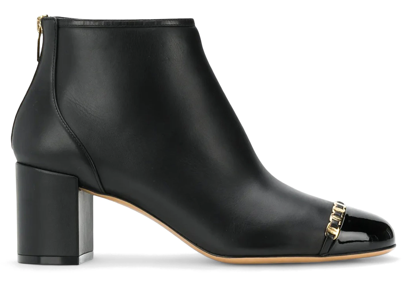 Ferragamo Vara Chain Detail Booties Black (Women's)