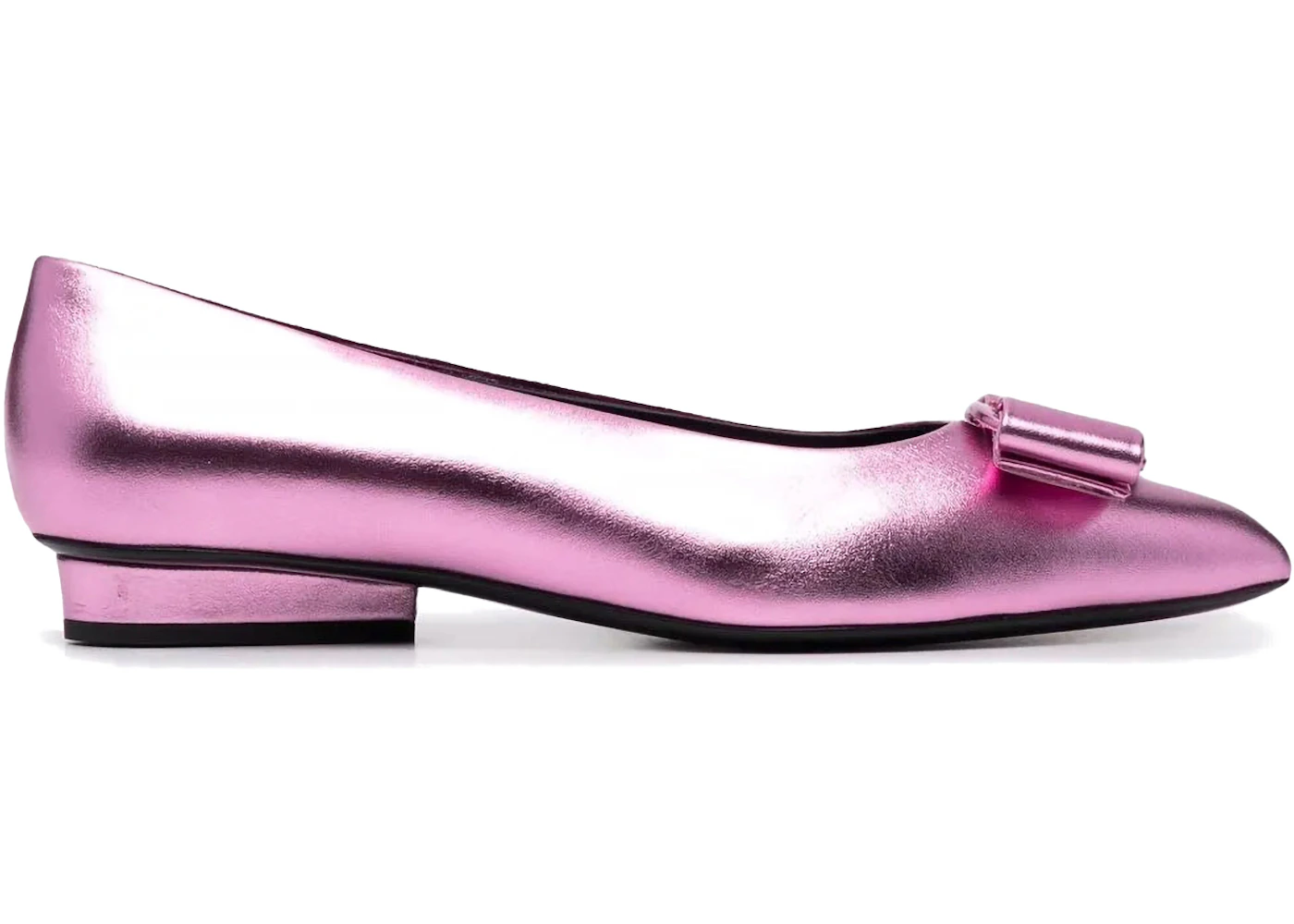 Ferragamo Viva Bow-Detail Ballerina Shoes Pink (Women's)