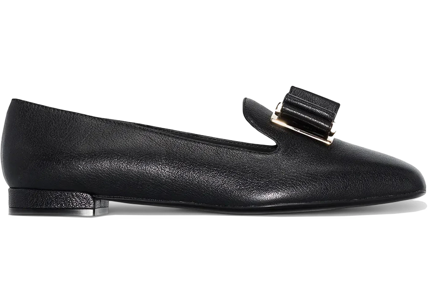 Ferragamo Zaneta Double-Bow Moccasins Black (Women's)
