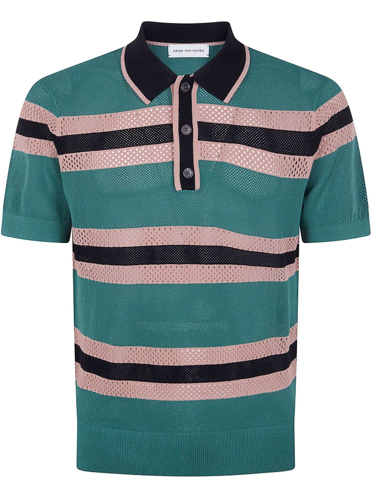 Dries Van Noten Striped Polo Shirt