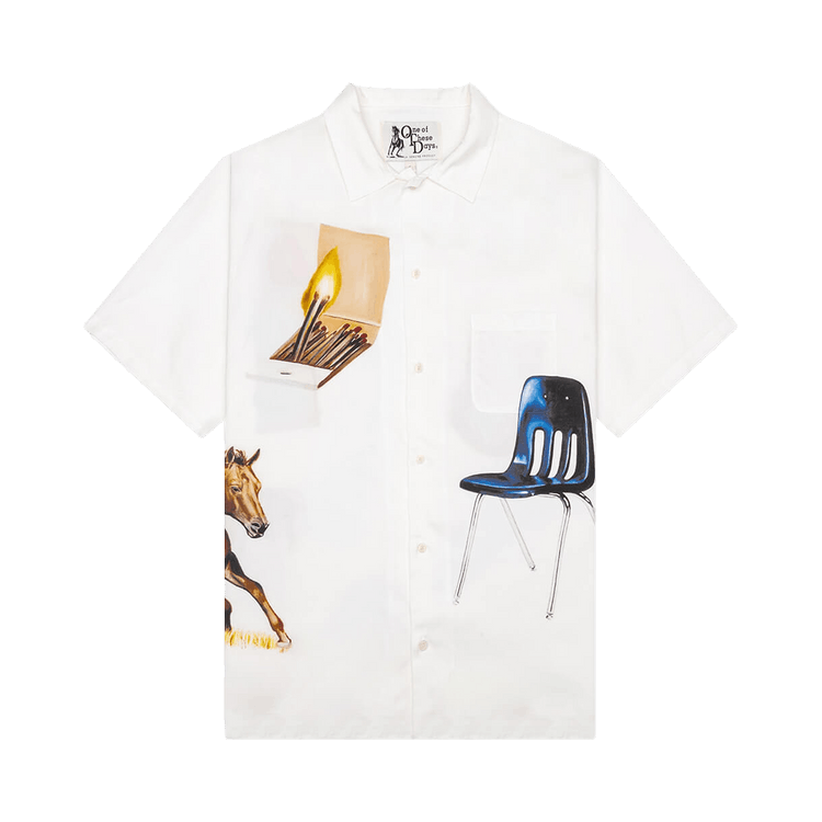 One Of These Days I Never Believed In Much, But I Believe In You Camp Shirt 'Ivory'