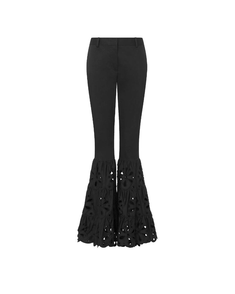 Moschino Sangallo Embroidered Flared Pants