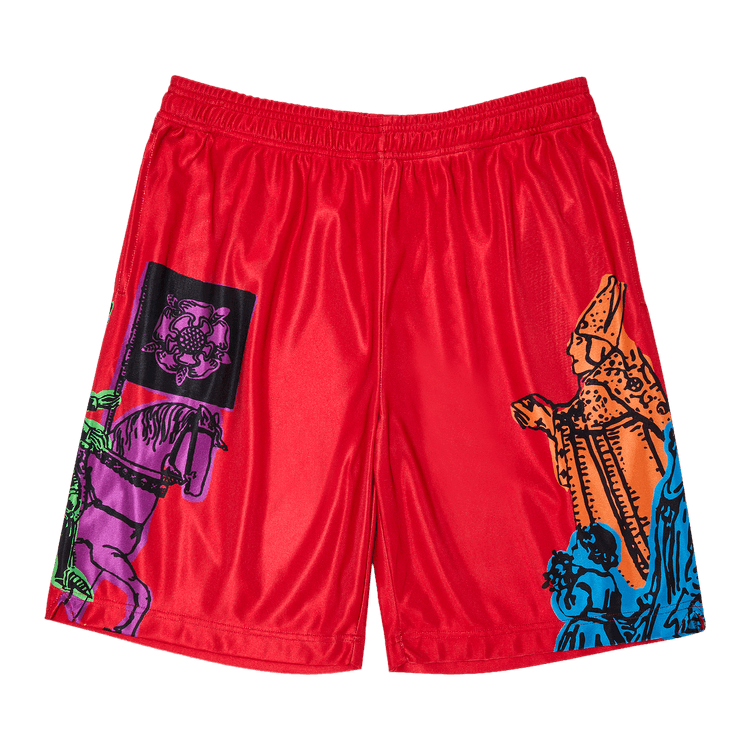 GOAT Death Tarot Shorts Red