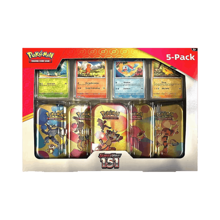 Pokémon Scarlet & Violet: 151 Costco 5 Mini Tin Bundle (Tin Art Mary Vary)