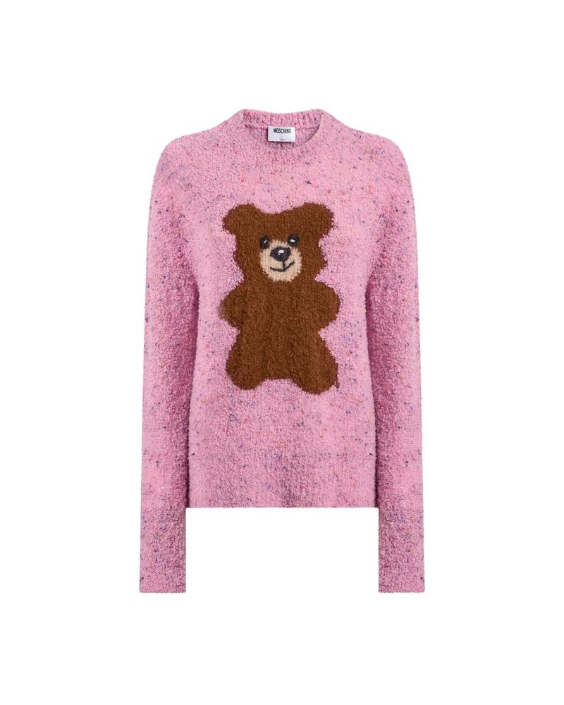 Moschino Teddy Bear Bouclé Knitted Sweater