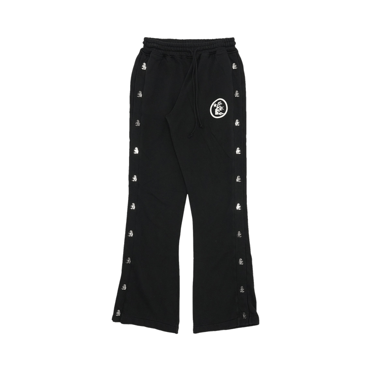 Hellstar Mirror Face Snap Sweatpants 'Black'