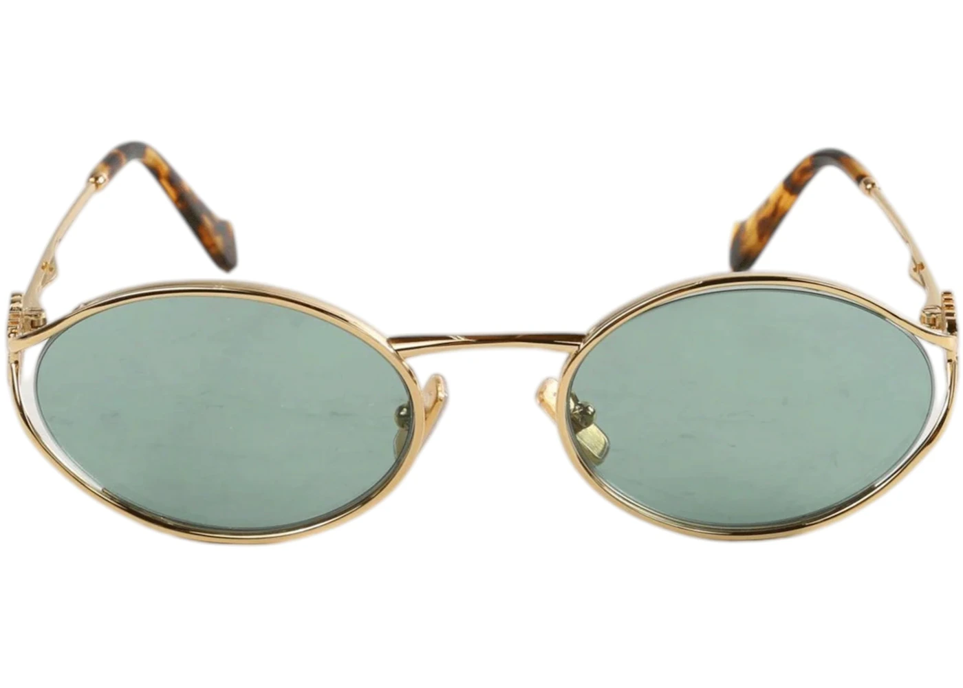 Miu Miu Women's Logo Sunglasses Gold