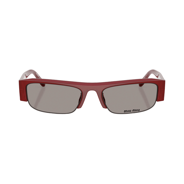 Miu Miu Half Frame Sunglasses 'Opaline Burgundy'