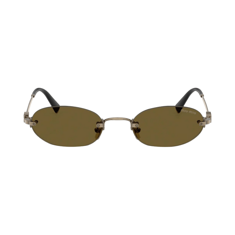 Miu Miu Oval Sunglasses 'Brown'