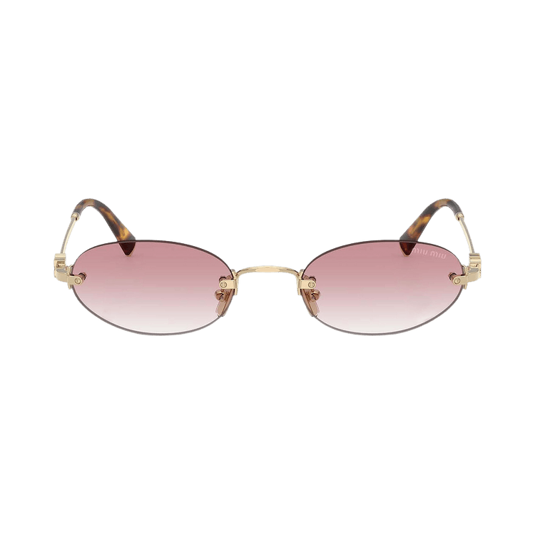 Miu Miu Oval Sunglasses 'Pale Gold'