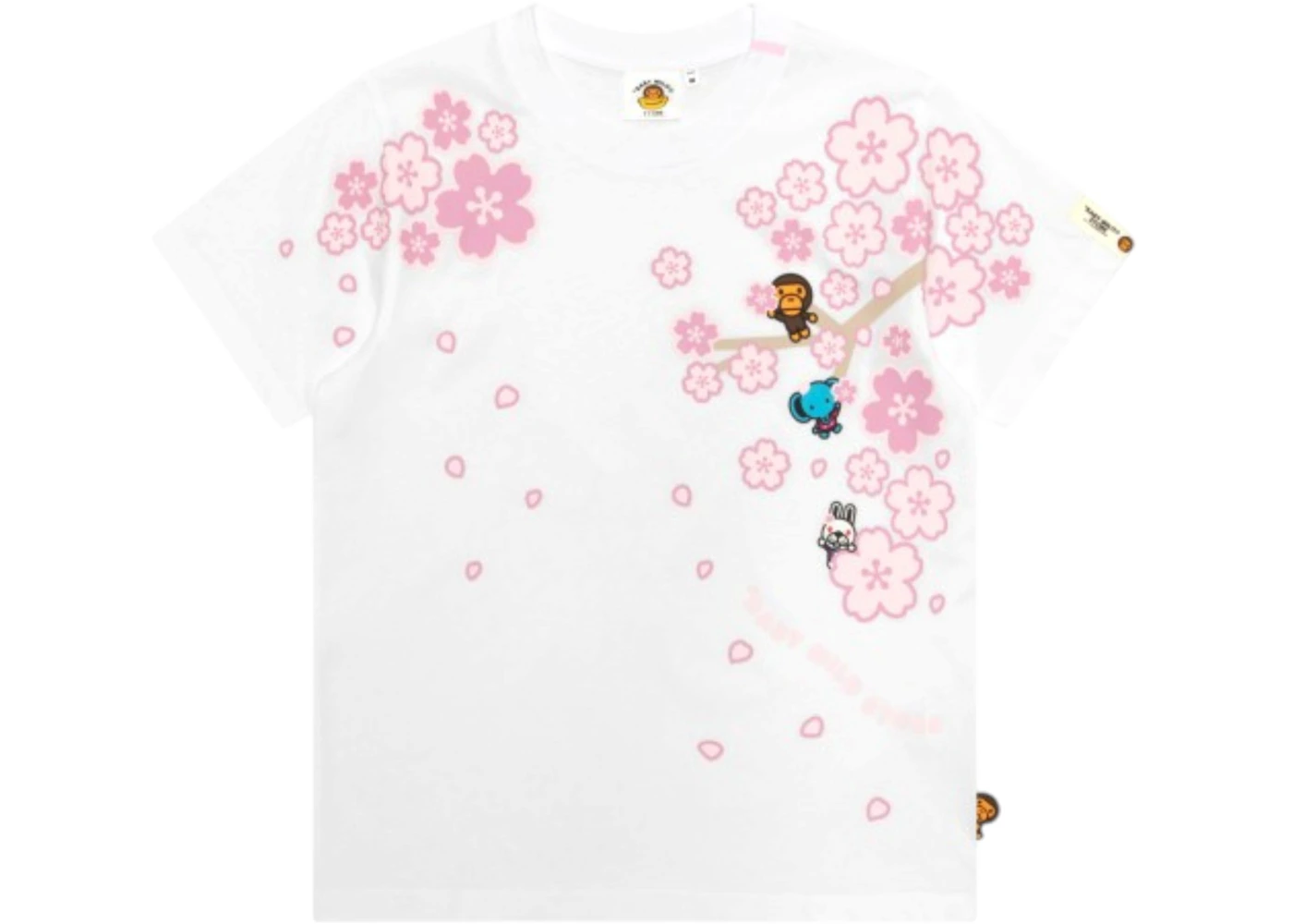 BAPE Baby Milo Flower Graphic Regular Fit Tee White