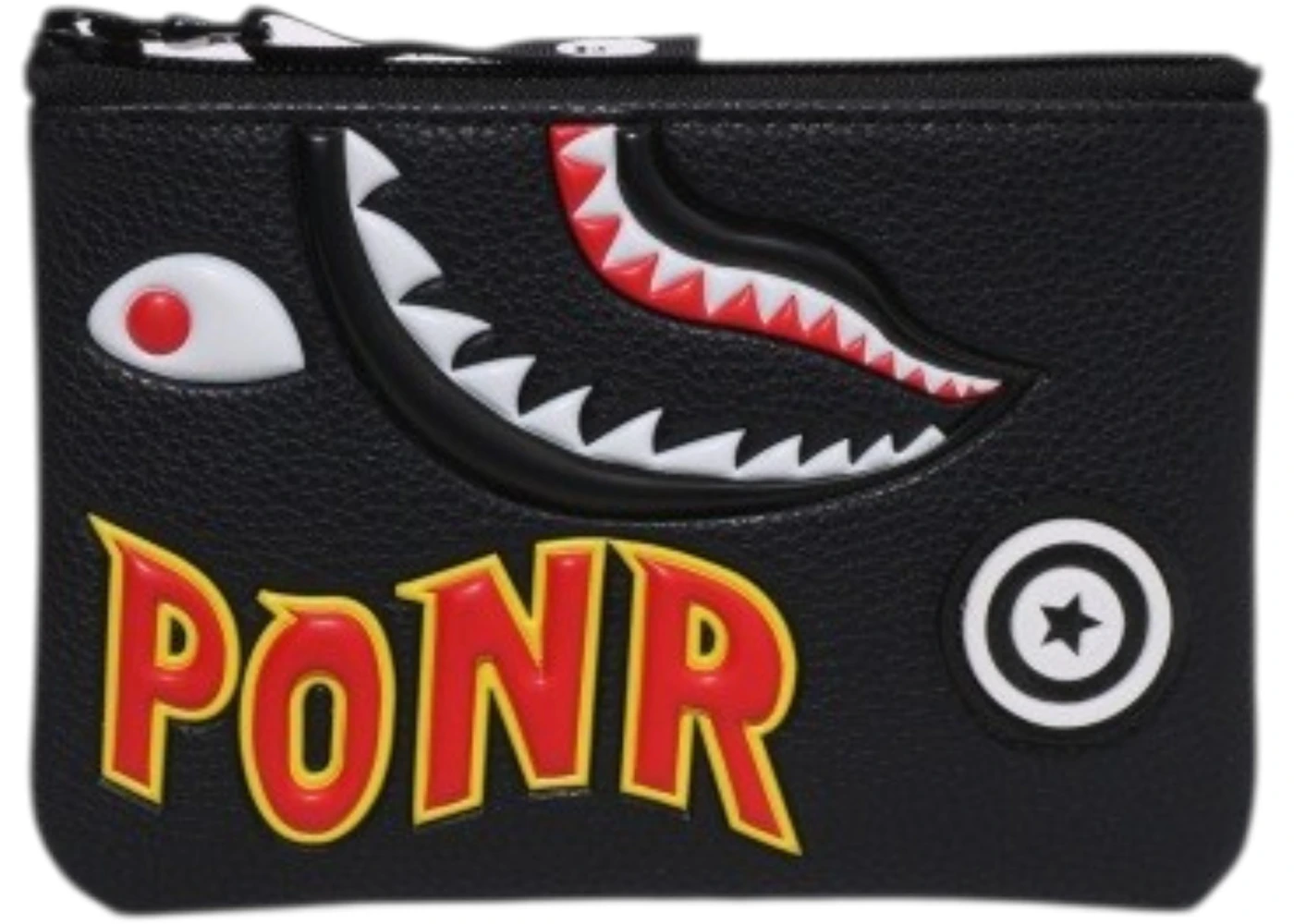 BAPE 2nd Shark Mini Wallet Black