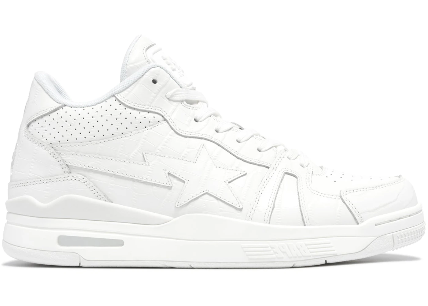 A Bathing Ape Clutch Sta #2 White Croc