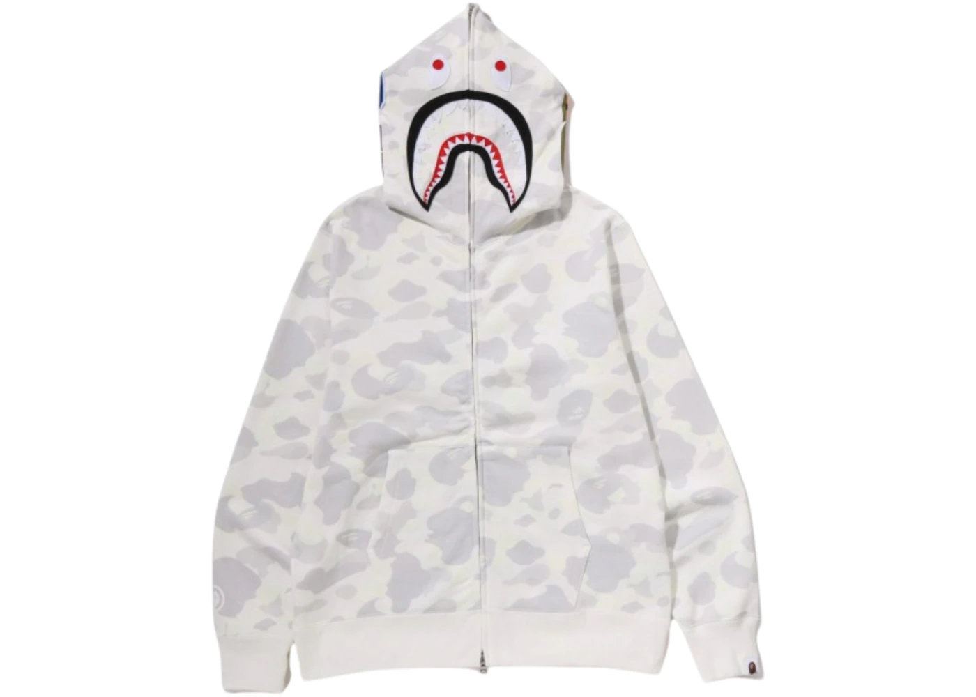 BAPE City Camo Shark Regular Fit Full Zip Hoodie (SS26) Cream Color