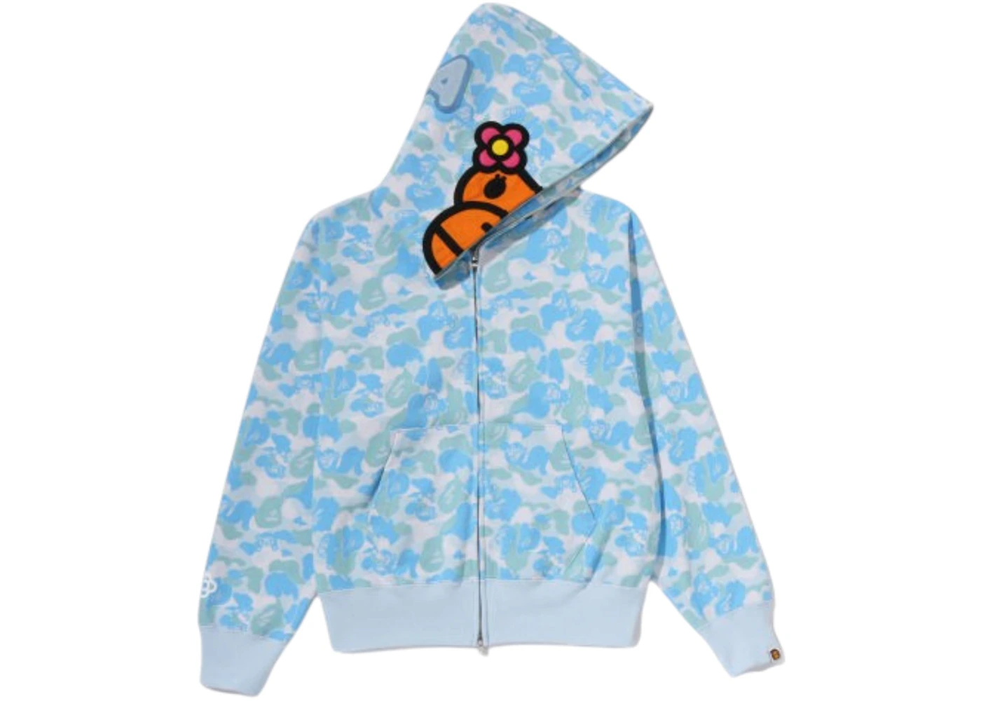BAPE Womens Lisa Abc Camo Full Zip Hoodie Blue