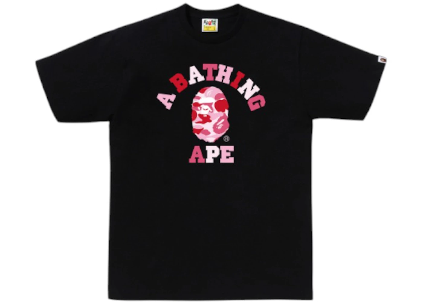 BAPE ABC Camo College Red Camo T-shirt (FW26) Black