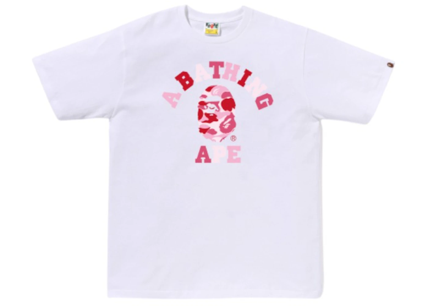 BAPE ABC Camo College Red Camo T-shirt (FW26) White