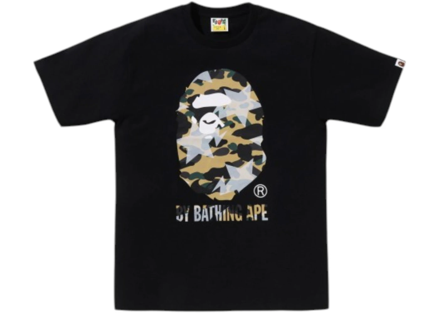 BAPE STA Over Print 1st Camo By Bathing Ape Tee Black