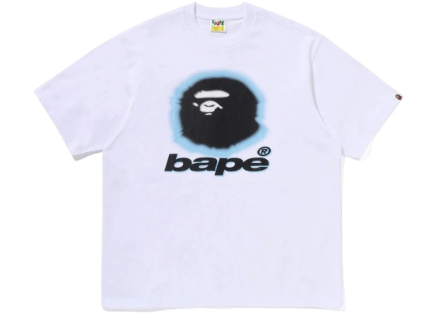 BAPE Spray Ape Head Relaxed Tee White