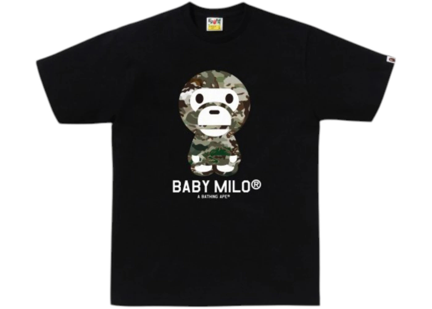 BAPE Hybrid Camo Baby Milo Logo T-shirt Black Camo