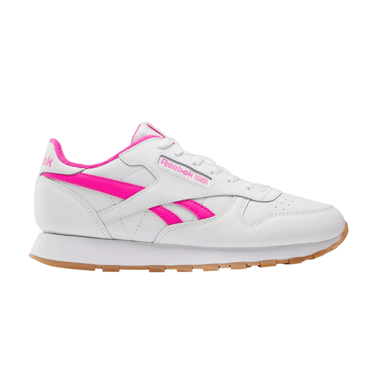 Reebok Classic Leather Big Kid 'White Laser Pink Gum'