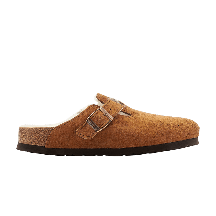 Birkenstock Boston Shearling Suede Narrow 'Mink'