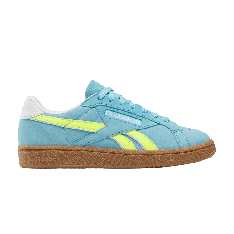 Reebok Wmns Club C Grounds UK 'Digital Blue Solar Acid Yellow Gum'