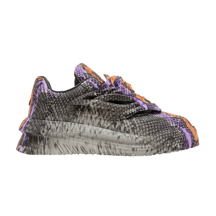 Versace Odissea Caged Rubber Medusa Sneaker 'Grey Orange Python'