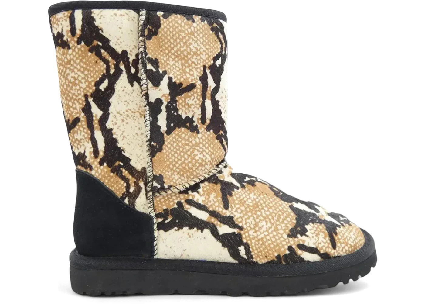 UGG Classic Short Reptile Calf Hair Boot Beige Black Snakeskin (Women's)