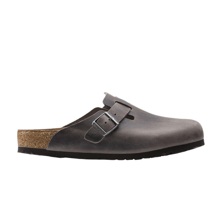 Birkenstock Boston Soft Footbed Oiled Leather Narrow 'Iron'