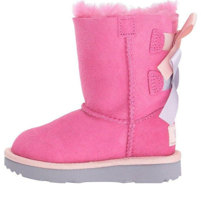 (TD) UGG Bailey Bow II Boot 'Pink Icelandic Blue'