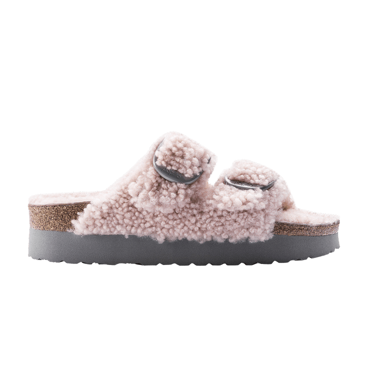 Birkenstock Arizona Big Buckle Shearling Narrow 'Teddy Crystal Rose'