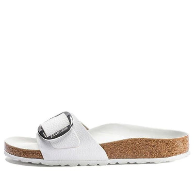 (WMNS) Birkenstock Madrid Big Buckle Leather Narrow Fit Sandals 'White'