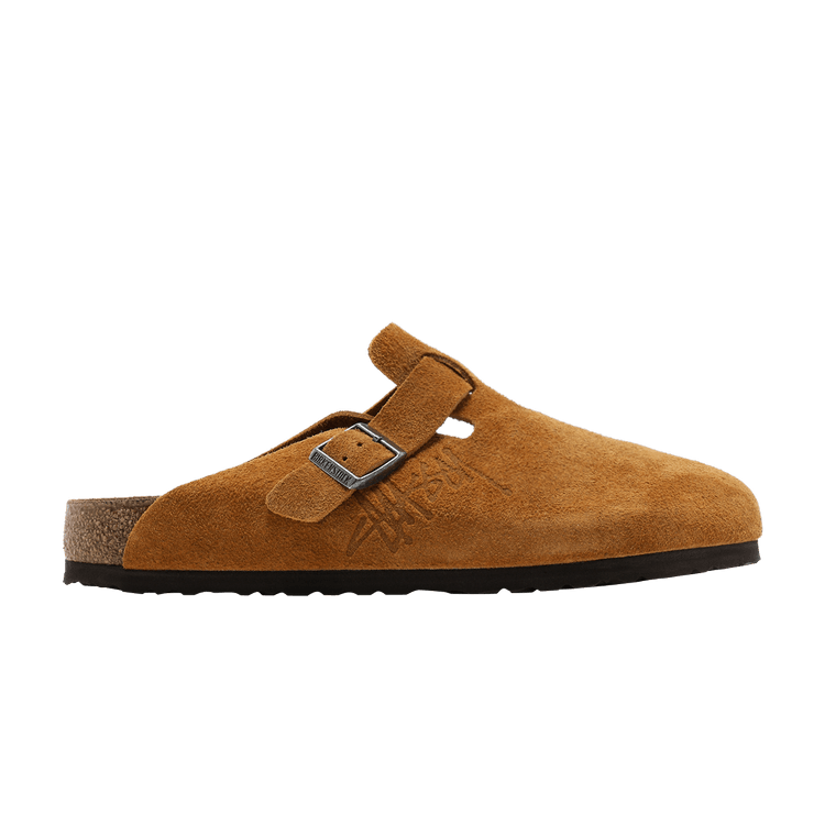 Stussy x Birkenstock Boston Shaggy 'Caramel'