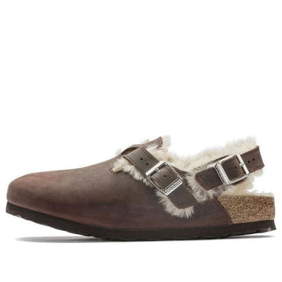 (WMNS) Birkenstock Tokio Shearling Oiled Leather 'Habana'