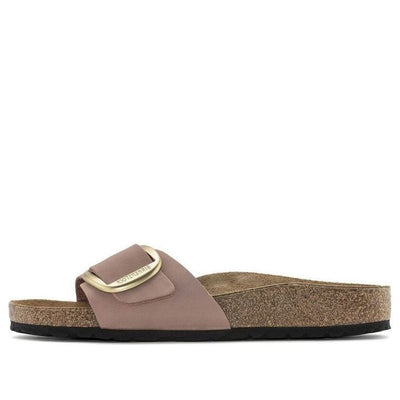 (WMNS) Birkenstock Madrid Big Buckle Nubuck Leather Narrow Fit Sandals 'Old Rose'