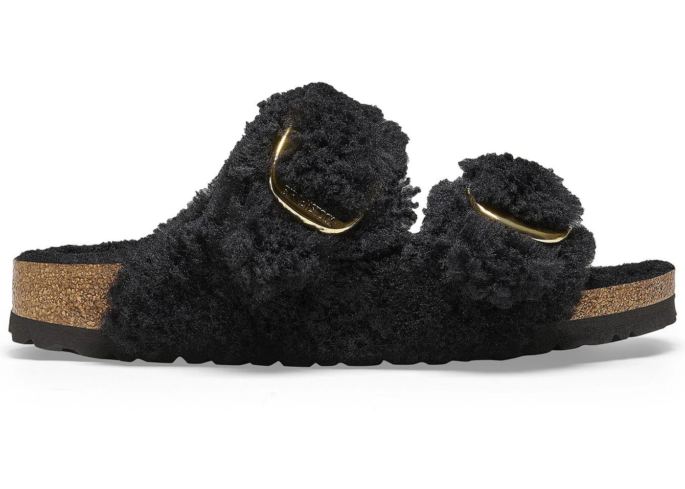 Birkenstock Arizona Big Buckle Shearling Black Gold (Women's)