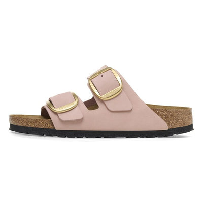 (WMNS) Birkenstock Arizona Big Buckle Nubuck Leather Narrow Fit Sandals 'Soft Pink'