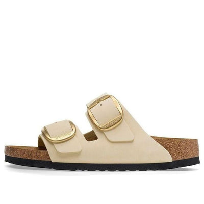 (WMNS) Birkenstock Arizona Big Buckle Nubuk Leather Narrow Fit 'Beige'